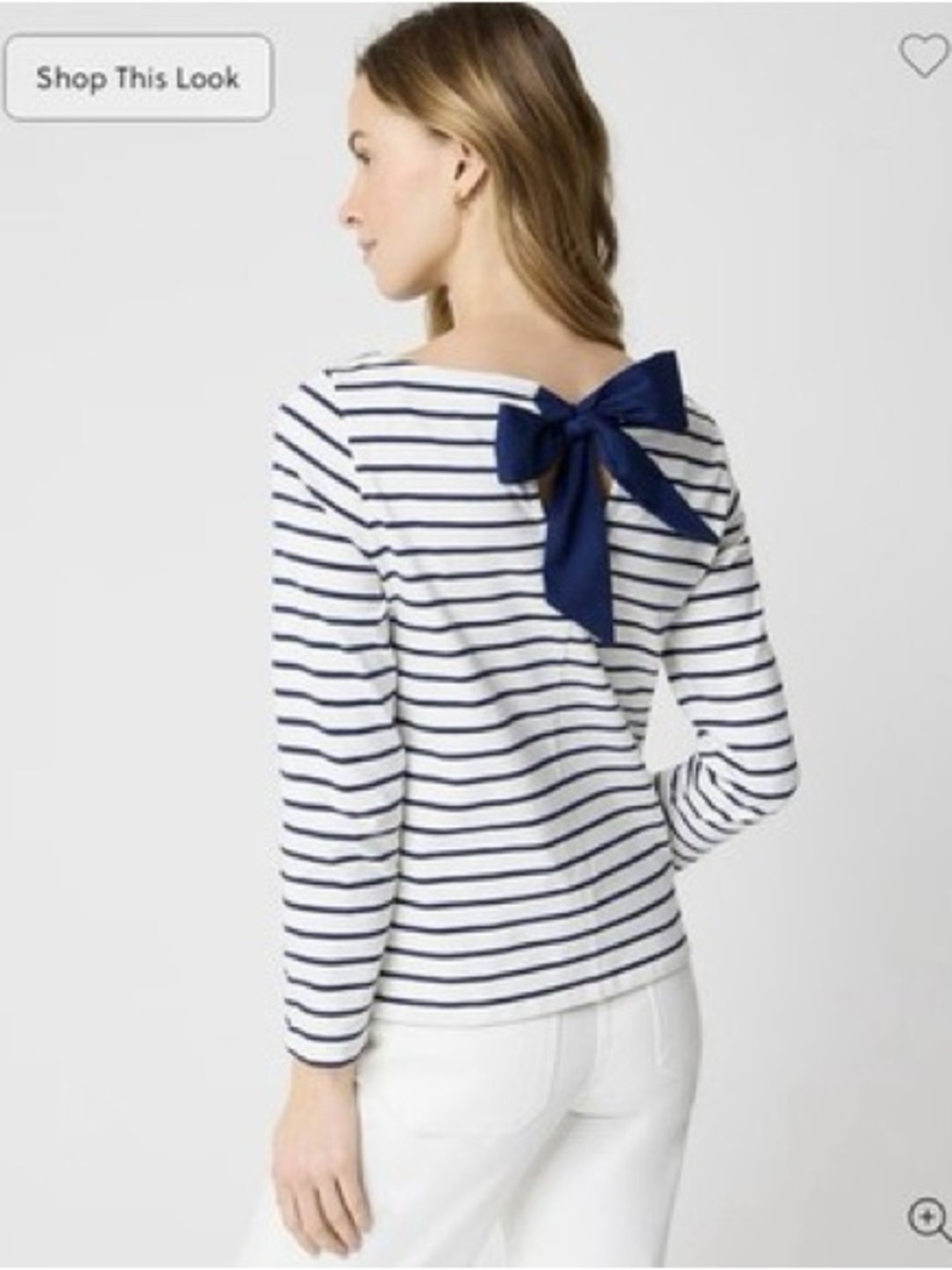 J crew Striped bow-back top size 3x PLUS SIZE nwt